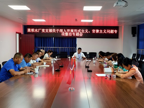 菜壩水廠黨支部召開(kāi)關(guān)于深入開(kāi)展形式主義、官僚主義問(wèn)題專(zhuān)項(xiàng)整治專(zhuān)題會(huì)